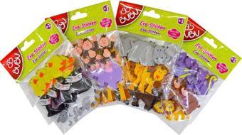 Bu-Bu 3D Eva Sticker Oynar Gözlü Karışık Hayvanlar Bubu-Sts023