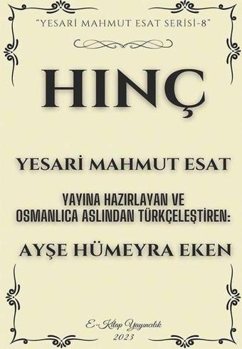 Hınç - Yesari Mahmut Esat - E Kitap Yayıncılık