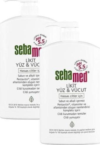 Sebamed Likit Yüz ve Vücut Temizleme Jeli 1000 ml X 2 Adet