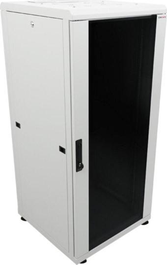 32u 800x800mm 19'' Dikili Tip Network Rack Kabinet Gri 2 Yıl Üretici Garantili