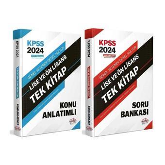 Editör 2024 KPSS Lise Ön Lisans Konu + Soru Tek Kitap 2 li Set Editör Yayınları