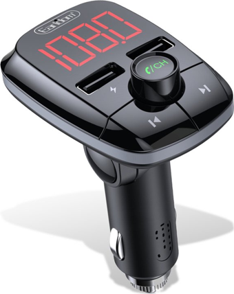 Fuchsia M55 Bluetooth USB3.0 PD Hızlı Şarj Dijital FM Transmitter