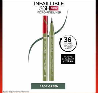 L'Oréal Paris Infaillible 36H Grip Micro Fine Eyeliner 05 Sage Green