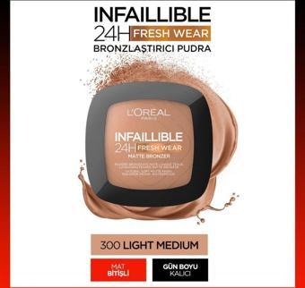 L'Oréal Paris Infaillible 24H Fresh Wear Bronzlaştırıcı Pudra - 300 Light Medium