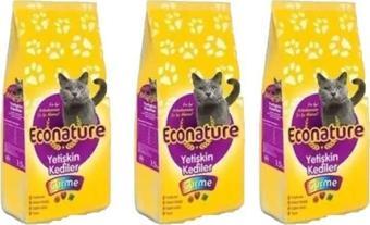 Econature Gurme Yetişkin Kedi Maması 1 Kg X 3 Adet