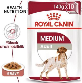 Royal Canin Medium Adult Köpek Yaş Maması 10 x 140 gr