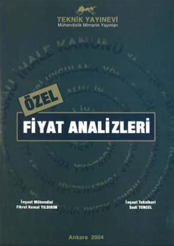 Özel Fiyat Analizleri - Fikret Kemal Yıldırım - Teknik Yayınevi