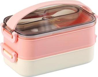 Vagonlife Bento 1200ml Lunchbox Yeni Koleksiyon 2 Katlı Çelik Sefer Tası Yemek Kutusu