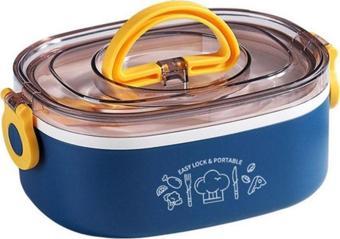 Vagonlife Bento 600 ml Lunchbox Yeni Koleksiyon Tekli Çelik Sefer Tası Yemek Kutusu
