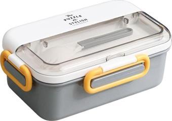 Vagonlife Bento 900ml Lunchbox Yeni Koleksiyon 1 Katlı 3 Bölmeli Çelik Sefer Tası Yemek Kutusu