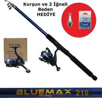 Solano Fishing Bluemax 2.10 Cm Fx200 Misina Sarılı Olta Seti, Balıkçı Seti, Tam Takım Hobi Kıyı Çocuk Olta Seti