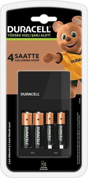 Duracell CEF 14 Şarj Aleti + 2 Şer adet AA ve AAA Pil