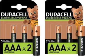 Duracell Şarjlı 2 Li 4 Adet Aaa Ince 900mah Pil