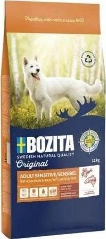 Bozita Original Adult Sensitive Somonlu ve Pirinçli Yetişkin Köpek Maması 12 Kg