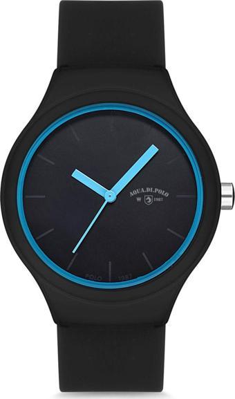 Aqua Di Polo 1987 Plastik / Silikon Syah Erkek Kol Saati Apwr014001
