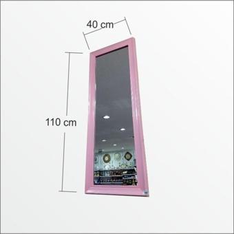 M3Decorium 110Cm Pudra Pembe Çerçeveli Salon Antre Banyo Duvar Boy Aynası