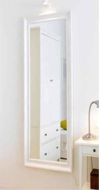 M3Decorium Beyaz Banyo Salon Antre Koridor Şifonyer Komodin Duvar Boy Aynası