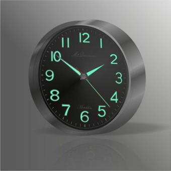 M3Decorium Metalik Çerçeveli Gece Görünen Işıldayan Fosforlu Duvar Saati