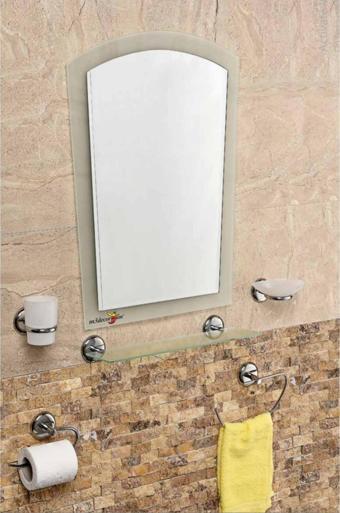 M3Decorium Çift Camlı 6 Parça 63X43Cm Dev Büyük Banyo Wc Kafe Cafe Tuvalet Lavabo Üstü Üzeri Boy Aynası Seti