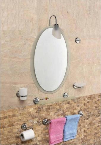 M3Decorium Çift Camlı 8 Parça 63X43Cm Dev Büyük Otel Banyo Cafe Wc Tuvalet Lavabo Üstü Üzeri Boy Aynası Seti