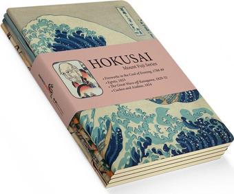 Hokusai 4'lü Defter Seti - Mount Fuji Series - Çizgisiz - 48 Sayfa - 10,5x14cm