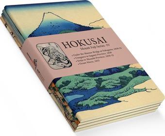 Hokusai 4'lü Defter Seti 4 - Mount Fuji Series Iv - Çizgisiz - 64 Sayfa - 14x21cm