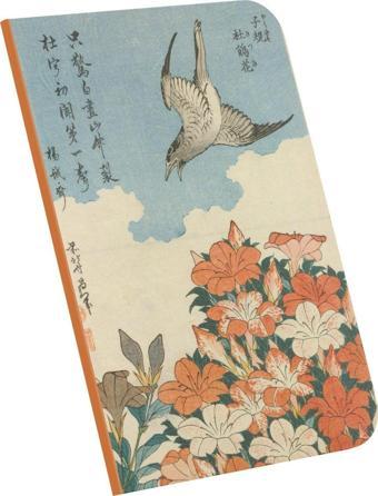 Retronote A4 Defter 6 Hokusai Cuckoo and Azaleas 1834 Çizgisiz 64 Sayfa 21x29,7 cm