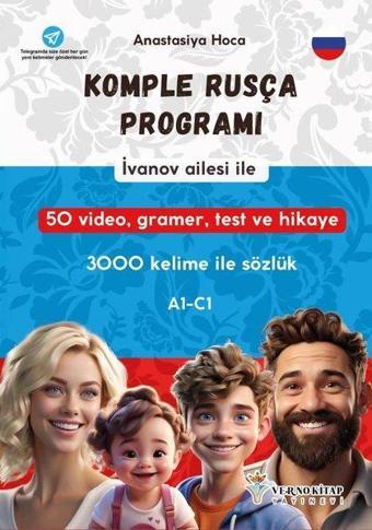 İvanov Ailesi İle Komple Rusça Programı (A1 - C1) 3000 Kelime İle Sözlük - Anastasiya Matveichuk - Verno Kitap