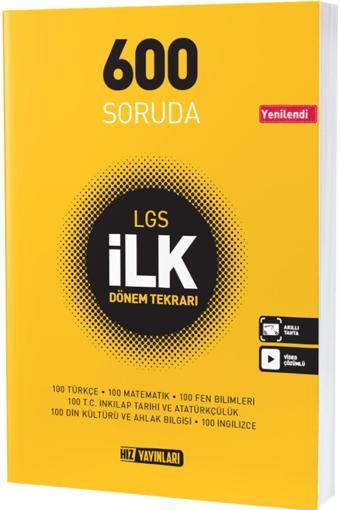 Hız Yayınları Yayınları 8 Sınıf Lgs 600 Soruda Ilk Dönem Tekrarı - Hız Yayınları