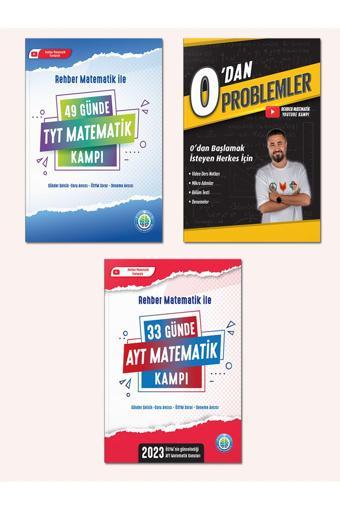 Rehber Matematik 49 Günde TYT Matematik, AYT Matematik ve 0'Dan Problemler 3 Kitap Set - Rehber Matematik