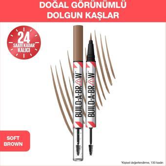 Maybelline New York Build a Brow 2in1 Kaş Kalemi ve Jeli Soft Brown 255