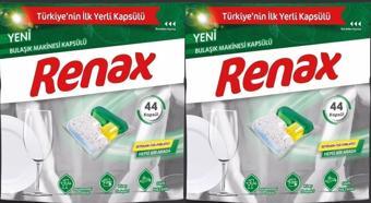 Renax bulaşık makinesi kapsülü 88 adet