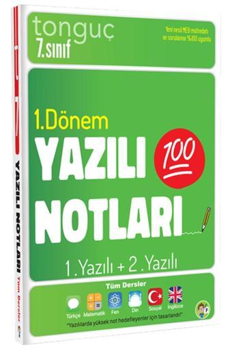 Tonguç Akademi Tonguç 7. Sınıf 1. Dönem 1. Ve 2. Yazılı Notları - Tonguç Akademi
