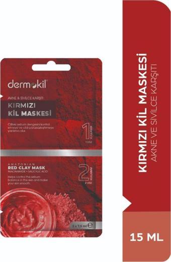 Dermokil Akne Ve Sivilce Karşıtı Kırmızı Kil Maskesi 15 Ml