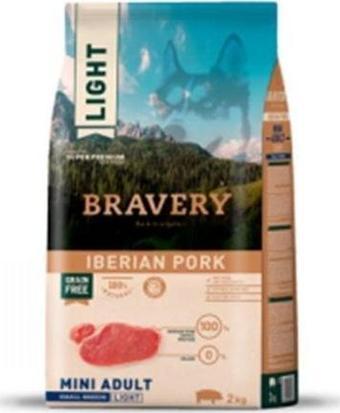 Bravery Iberian Pork Küçük Irk Domuz Etli Tahılsız Light Yetişkin Köpek Maması 2 Kg