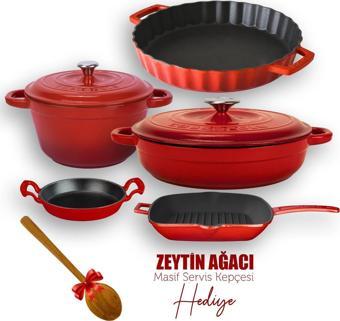 Lava Döküm 5X New Heritage Serisi Döküm Demir Tencere & Tava Seti