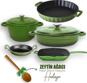 Lava Döküm 5X New Heritage Serisi Döküm Demir Tencere & Tava Seti