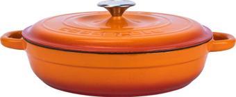 Lava Döküm Yuvarlak Çok Amaçlı Yayvan Tencere New Heritage Serisi Çap(Ø)28cm.