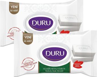 Duru Beyaz Sabun Kokulu Islak Mendil 2x50 Adet