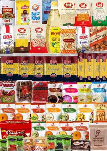 Tat Ramazan paketi kumanya yardım gıda erzak kolisi mega paket 52 parça ürün