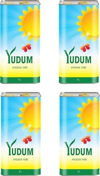 Yudum 4 Adet Ayçiçek Yağı 5 lt