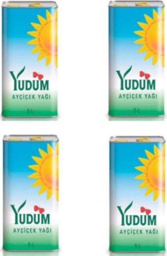 Yudum Ayçiçek Yağı 5 lt 4 Adet