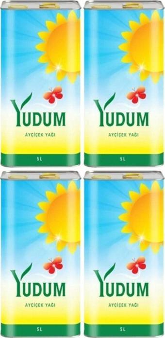 Yudum Ayçiçek Yağı 5 Lt Teneke 4 Adet