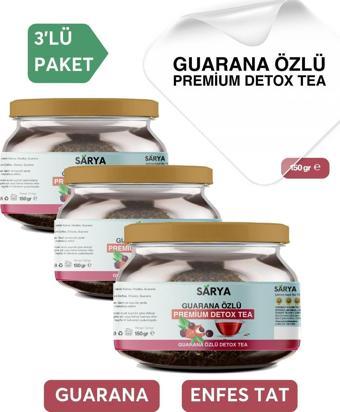 Sarya 3 Adet Guarana Özlü Premium Detox Tea 3X 150 Gr Guarana Özlü Çay