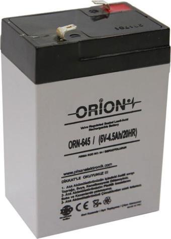 Orion 6v 4.5ah Bakımsız Kuru Akü