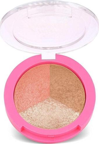 Golden Rose Miss Beauty Glow Baked Trio-glow Baked Trio - Allık&bronzlaştırıcı&aydınlatıcı