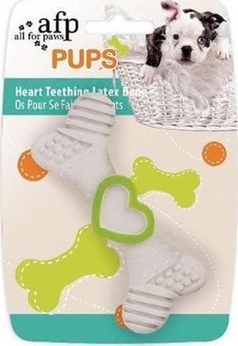 Afp Pups-Heart Teething Lateks Kemik Yavru K.Yeşil