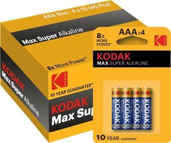 Kodak 40 Adet Max Super Alkalin ince Pil