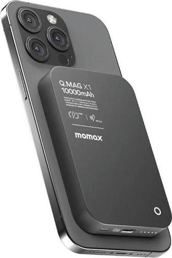 Momax Black Wireless Kablosuz Powerbank 10000Mah Magsafe Uyumlu