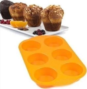 SİLİKON MUFFIN KALIBI 6'LI TURUNCU